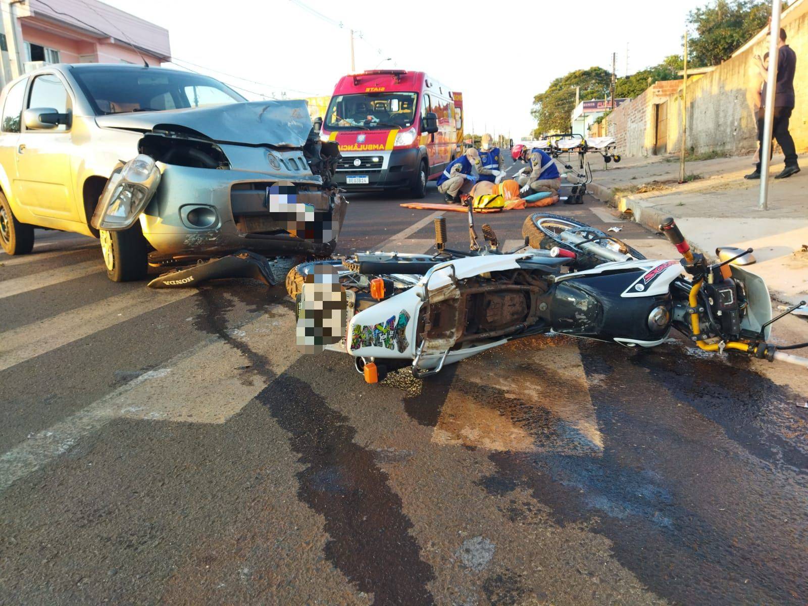 Acidente de trânsito deixa Motociclista gravemente ferido em PG