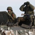 Soldados durante guerra na Ucrânia