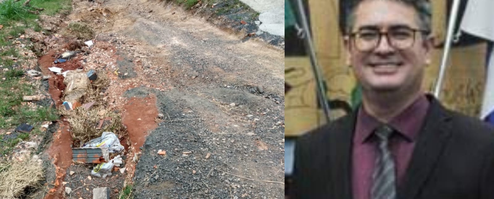 Vereador Julio Kuller promete asfalto em Olarias mas não cumpre promessa, diz morador