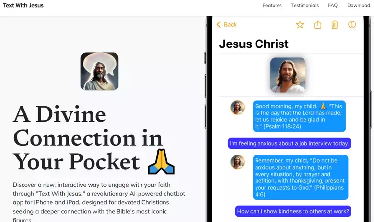 Aplicativo com figuras bíblicas personificadas permite que usuários ‘falem’ com Cristo