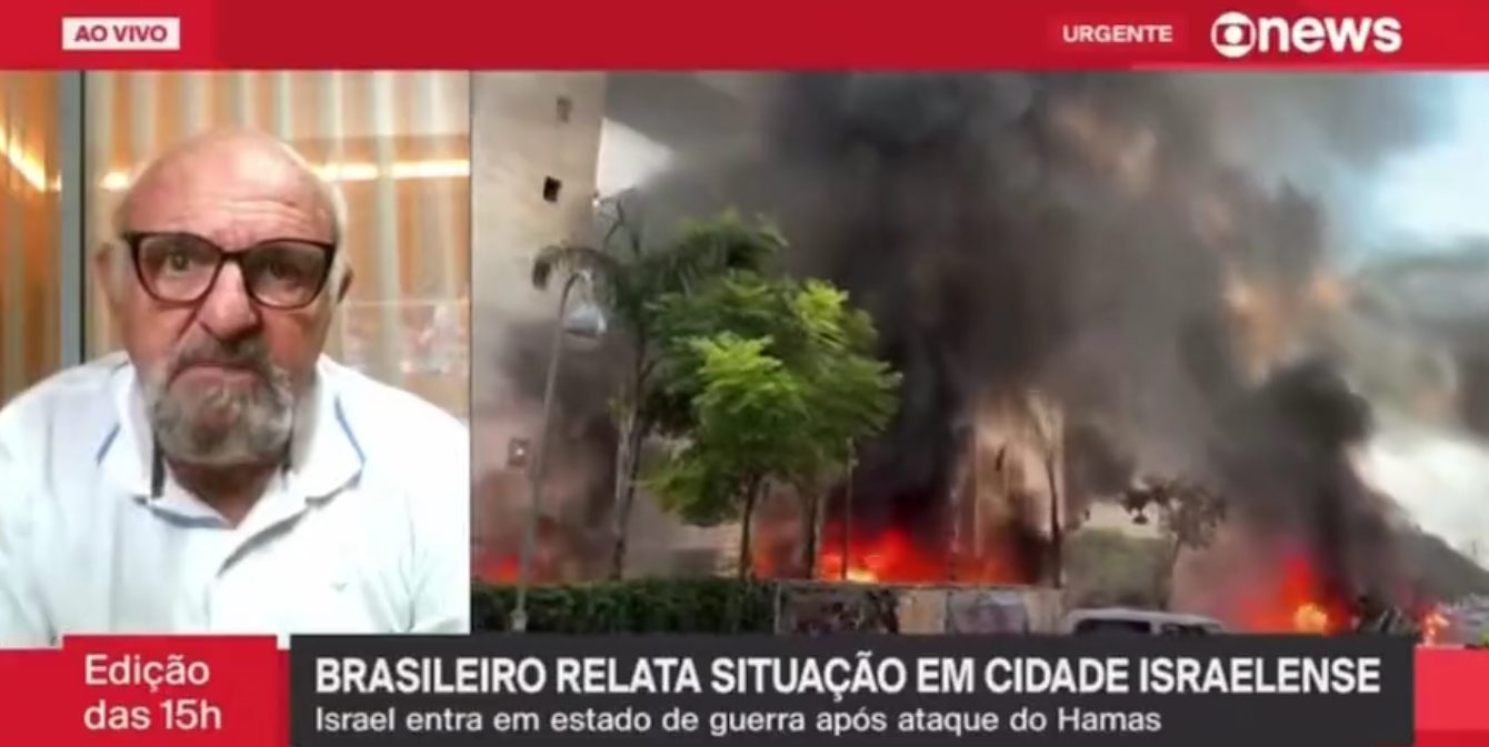 Entrevistado da Globo News sai do ar às pressas após bombas e sirene em Israel