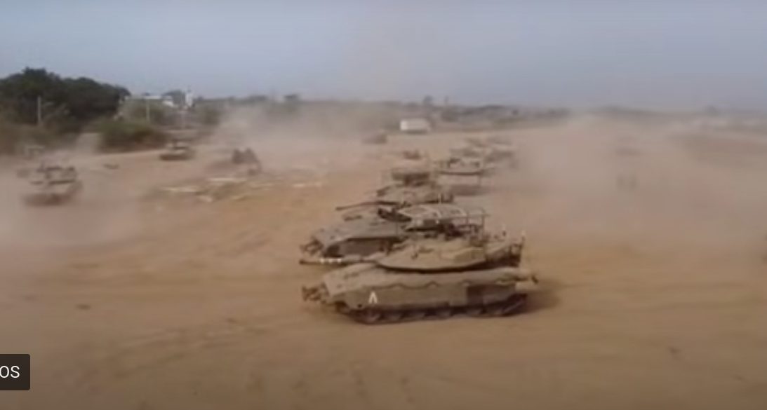 Forças de Defesa de Israel divulgam vídeo de tanques de guerra na Faixa de Gaza neste sábado