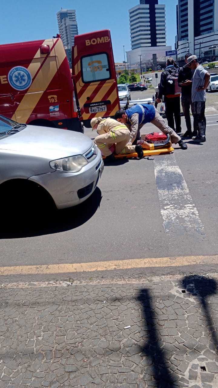 Atropelamento no Centro de Ponta Grossa