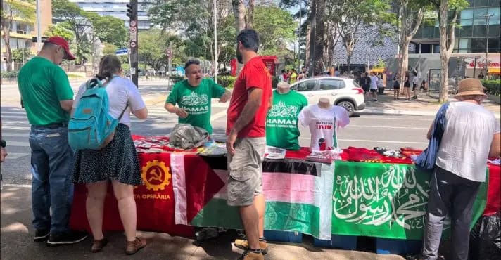 Partido de esquerda vende camisas em defesa do grupo terrorista Hamas