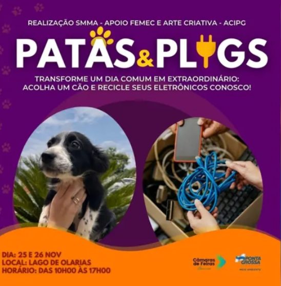 PG realiza evento de doação animal e descarte de eletrônicos  