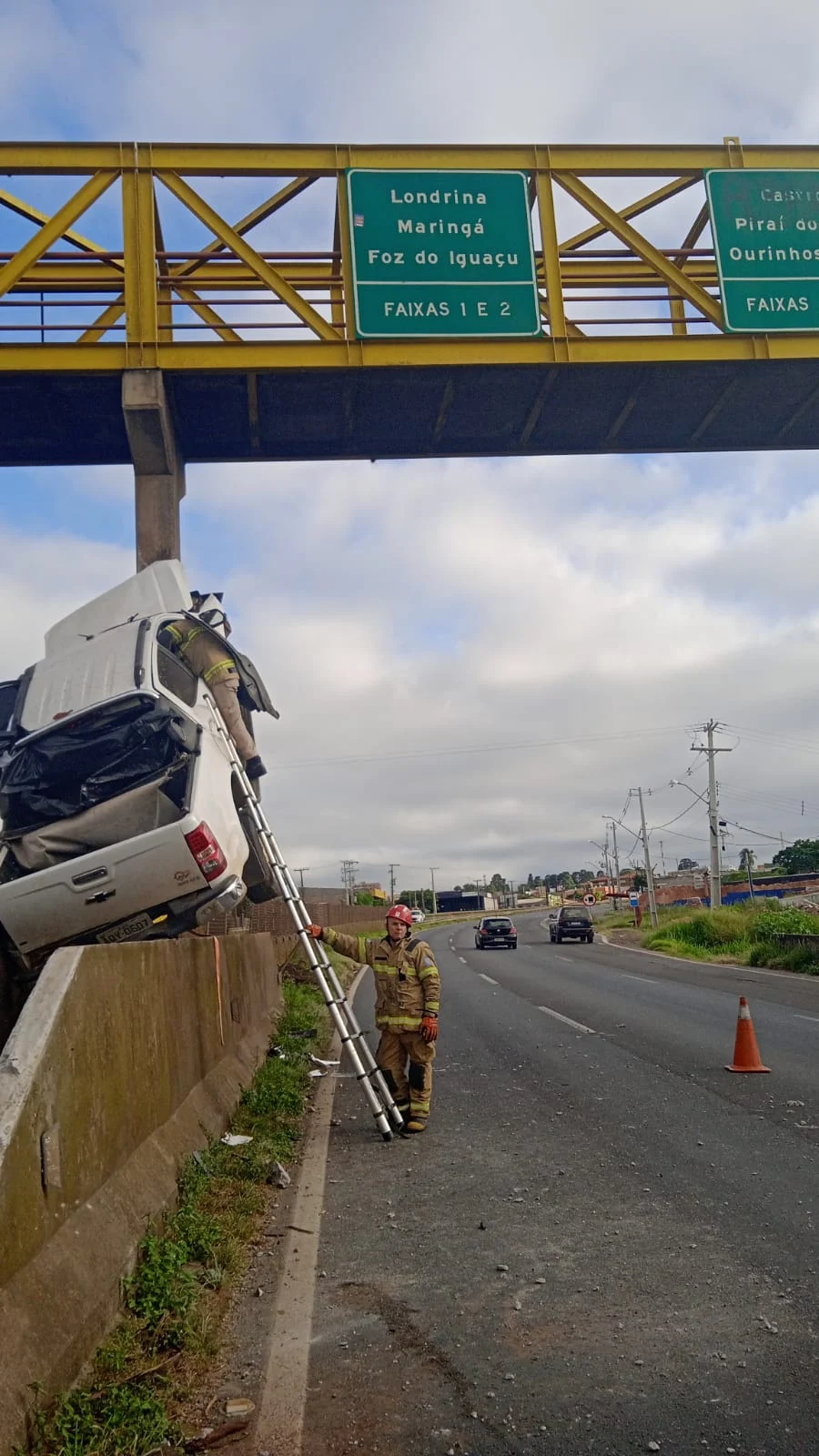 Motorista morre em acidente na BR 376; colisão ocorreu no perímetro urbano de PG