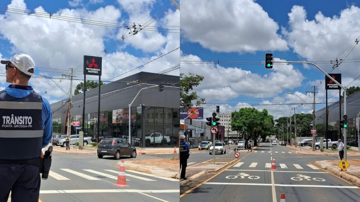 Prefeitura instala novo semáforo no bairro de Oficinas