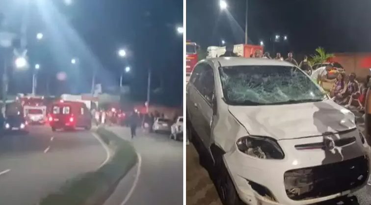 Motorista embriagado perde controle e atropela quase 30 pessoas em carnaval de rua