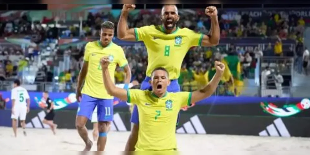 Seleção Brasileira termina a 1ª fase do Mundial de Beach Soccer na liderança do grupo D