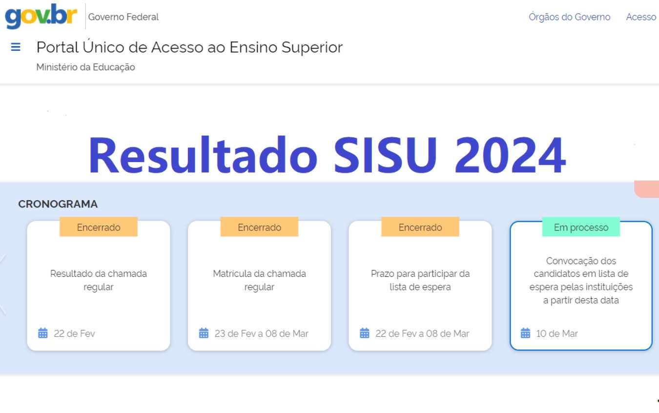 Instituições publicam resultado da lista de espera do Sisu