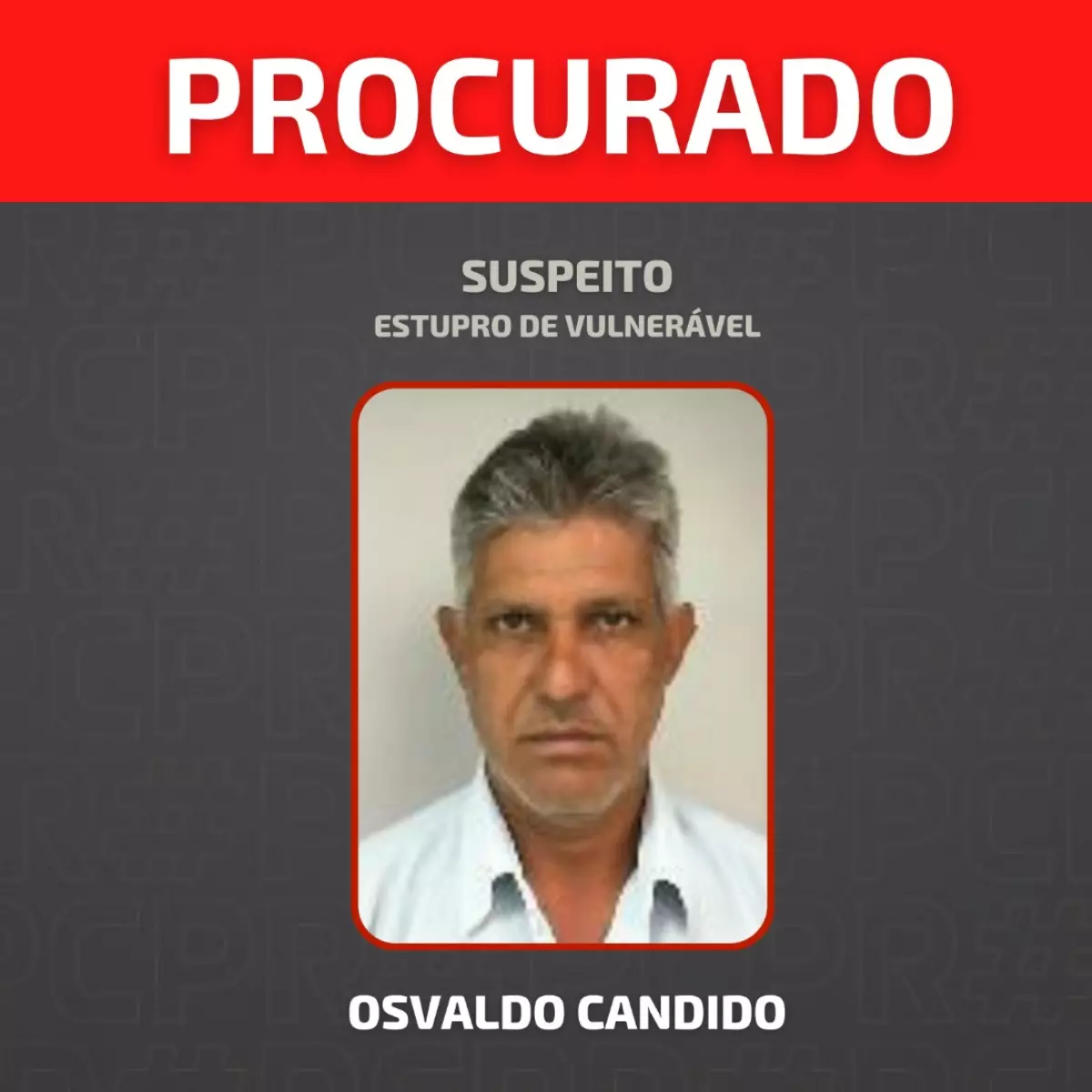 Idoso de 61 anos é procurado pela polícia por abusar sexualmente de criança