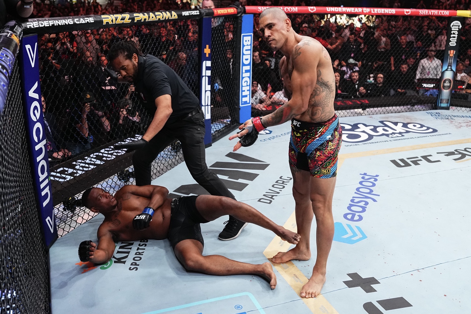 UFC 300: Alex Poatan nocauteia Jamahal Hill e vai se tornando novo ídolo dos Brasileiros