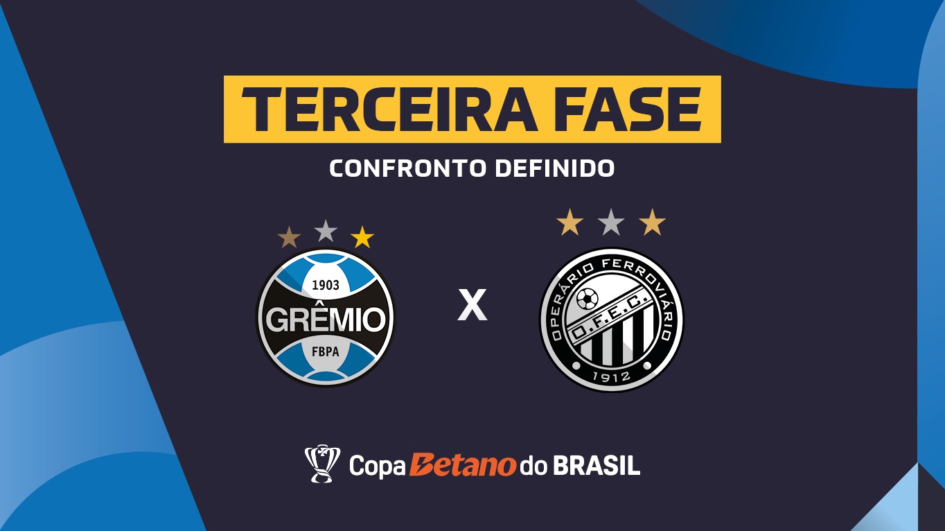 Operário vai enfrentar o Grêmio na Copa do Brasil, veja os demais confrontos: