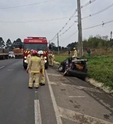 URGENTE : Idoso morre após acidente em Ponta Grossa