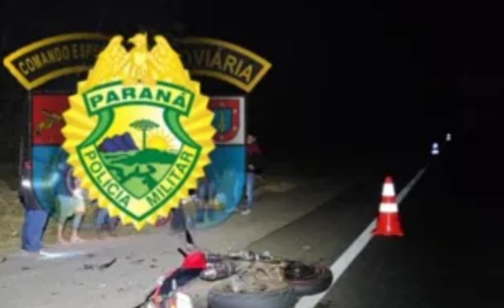 Motociclista morre após colisão envolvendo carro e motorista entra em estado de choque no PR