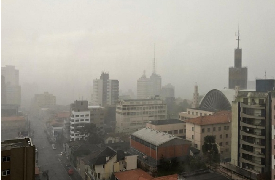  URGENTE: Temporal intenso com ventos fortes atinge Ponta Grossa