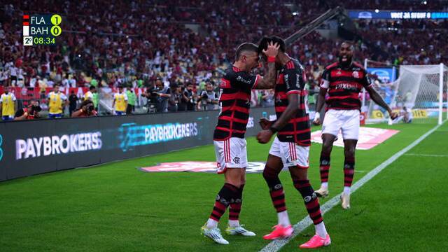 Flamengo vence o Bahia por 2X0