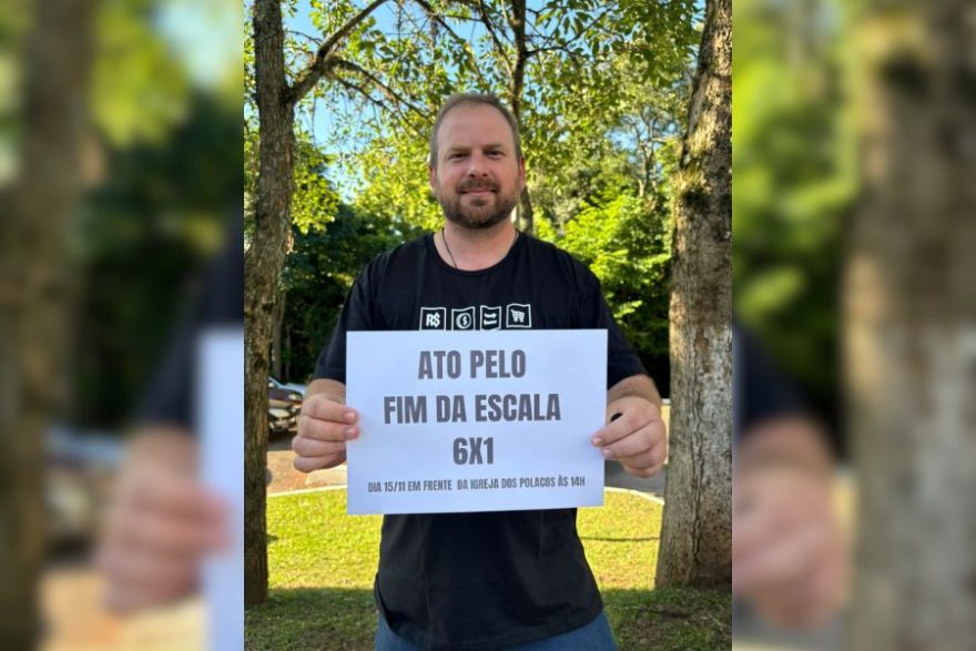 Ato em apoio ao fim da escala 6×1 acontece nesta sexta (15) em Ponta Grossa