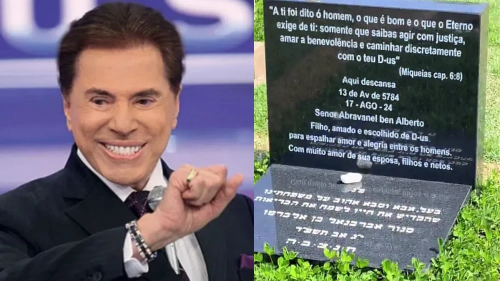 FILHO? Erro na lápide de Silvio Santos gera repercussão nas redes sociais