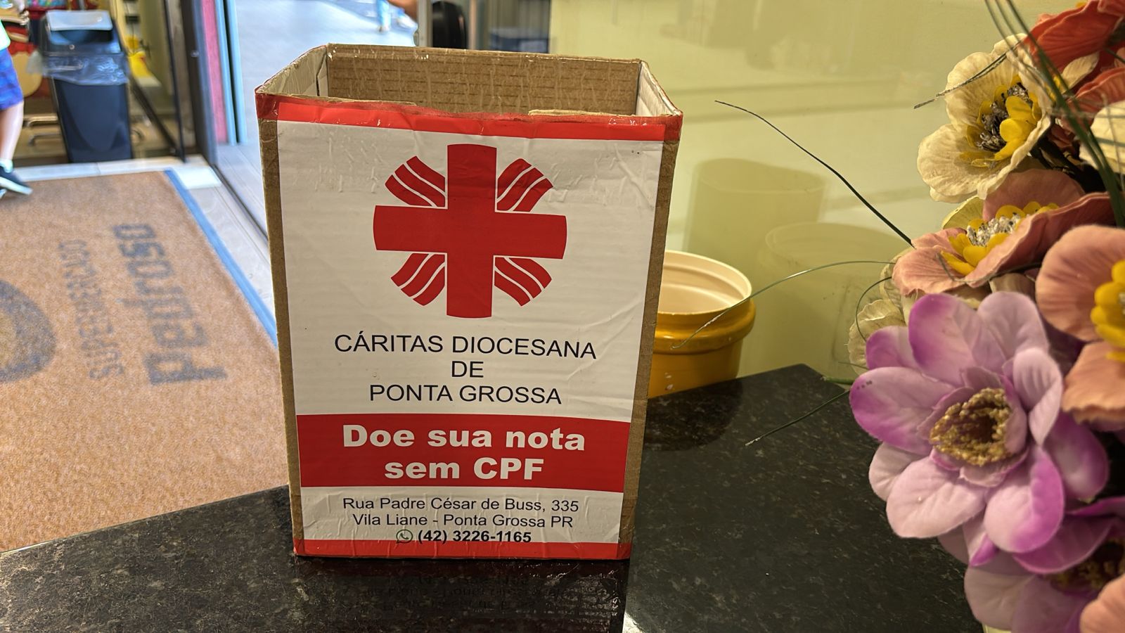 Caritas precisa da doação de notas fiscais para transformar em recursos para a entidade