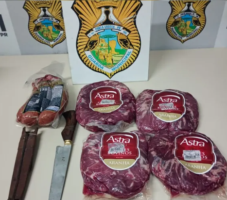 Vendedor de espetinho é preso sob a suspeita de furtar carne em supermercado de PG