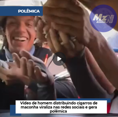 Vídeo de homem distribuindo cigarros de maconha viraliza nas redes sociais e gera polêmica