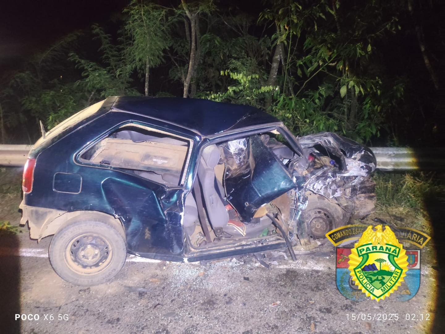 Acidente frontal na PR-090 deixa dois mortos e três feridos