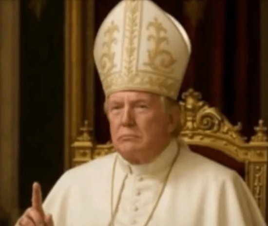Trump causa polêmica ao divulgar imagem em traje papal dias antes de conclave