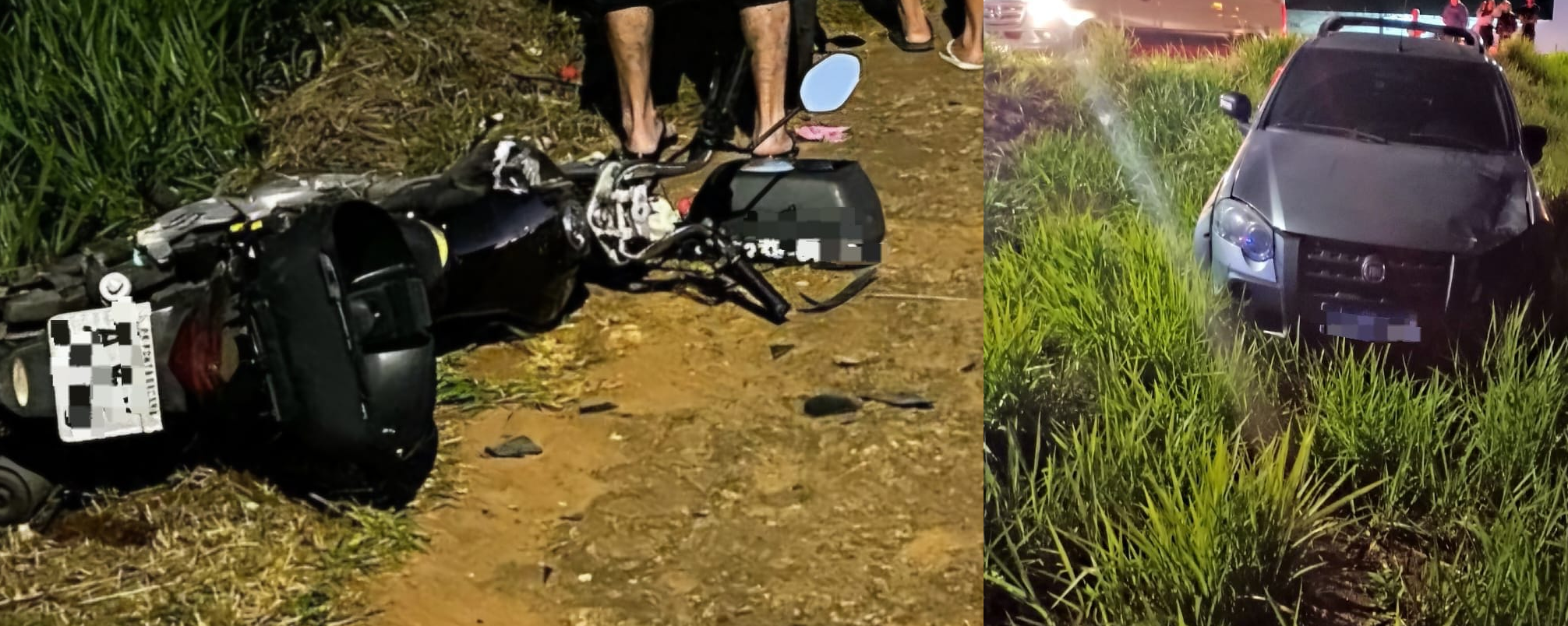 AGORA: Motociclista fica gravemente ferido após colidir contra um veículo na região do Contorno Leste, em PG