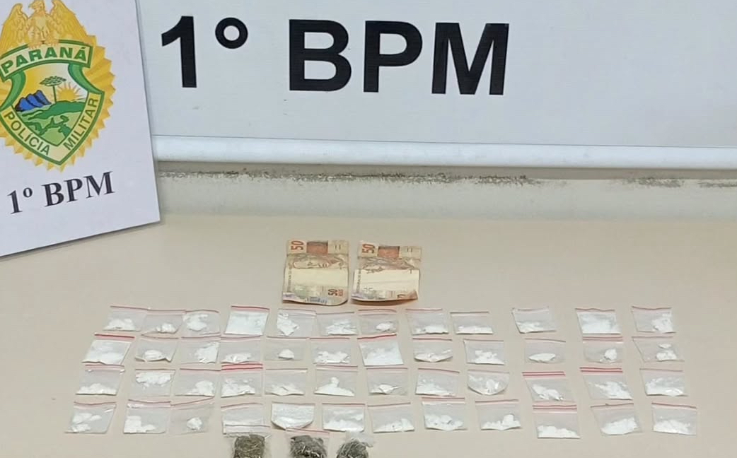 Polícia Militar apreende drogas em residência no bairro Oficinas, em Ponta Grossa