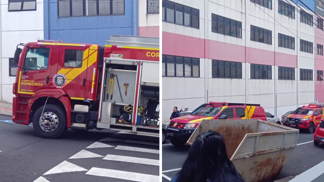 Bombeiros controlam princípio de incêndio em faculdade de PG