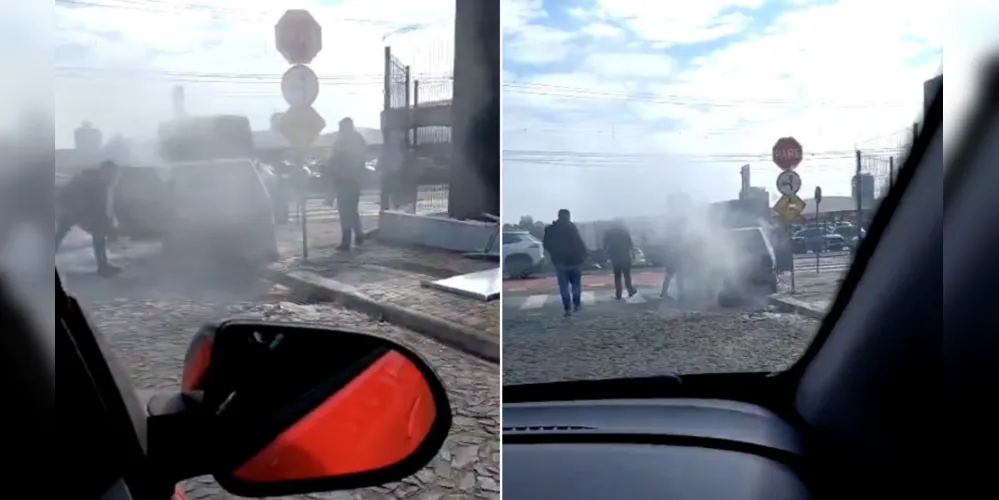 Populares apagam início de incêndio em veículo no bairro Órfãs