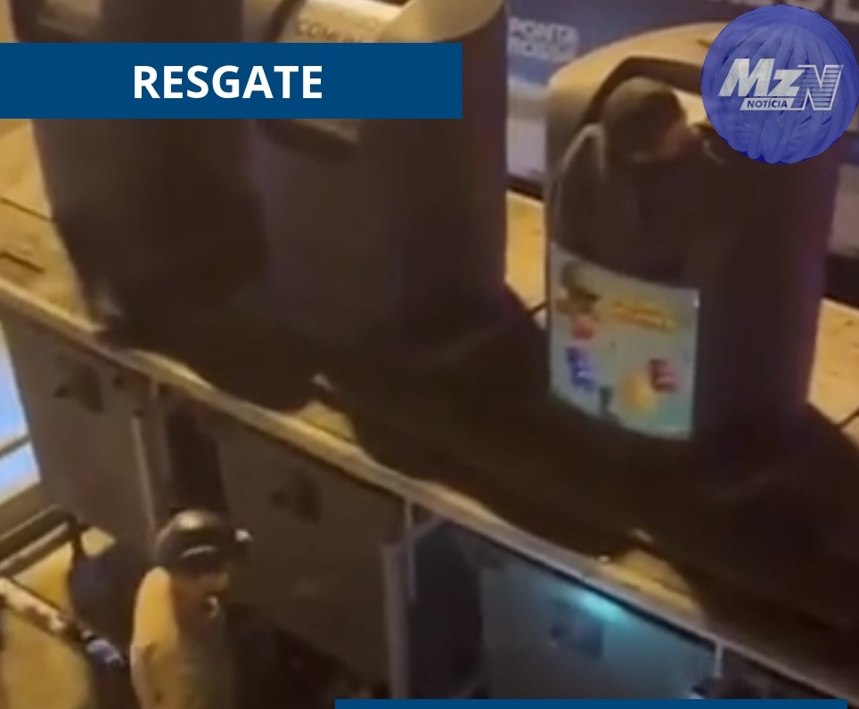 VÍDEO: Equipes de resgate de PG são mobilizadas para resgatar homem entalado em lixeira no Parque Ambiental