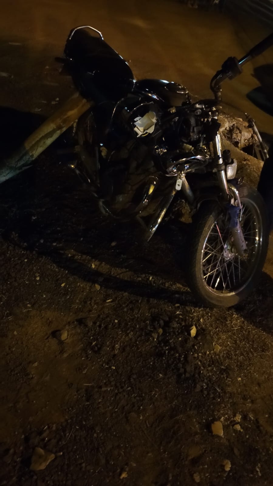 Motociclista fica ferido em colisão com carro no distrito de Guaragi, em Ponta Grossa