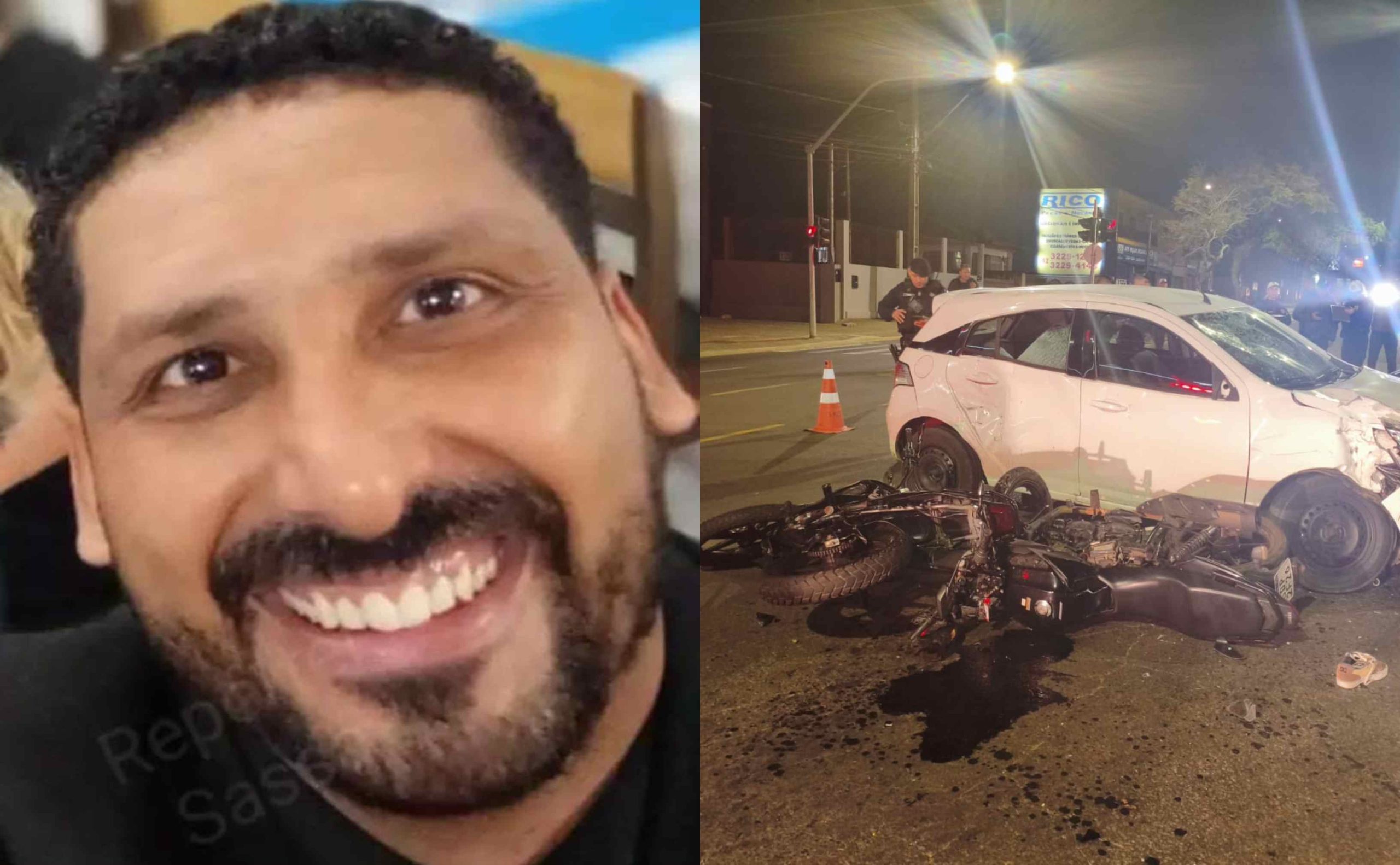 Motociclista de 37 anos não resiste e morre no hospital após colisão envolvendo carro e duas motos em PG