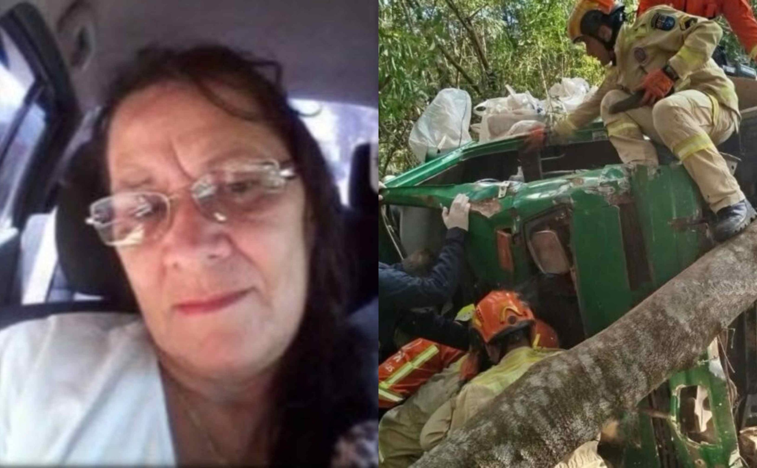 Identificada mulher que morreu após caminhão despencar em ribanceira nos Campos Gerais