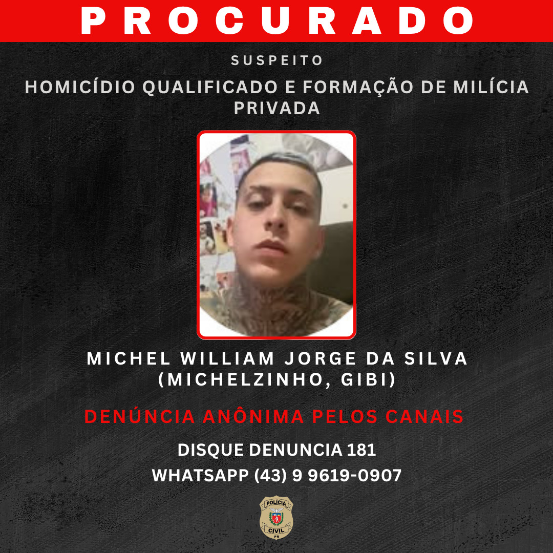 Suspeito por cometer crime brutal nos Campos Gerais é procurado pela PC; outros três suspeitos foram presos