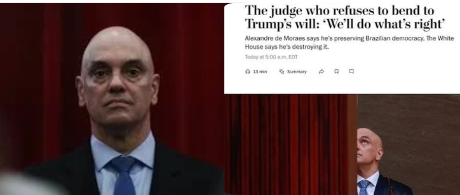 Alexandre de Moraes diz que não irá “recuar um milímetro”, durante entrevista ao Washington Post