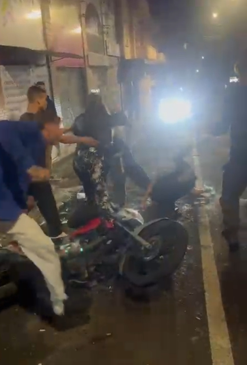 “Quase matou o cara”, diz morador após pancadaria e atropelamento em PG
