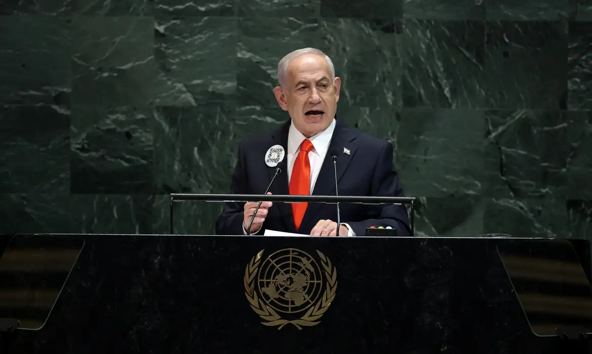 Delegações deixam plenário da ONU durante discurso de Netanyahu