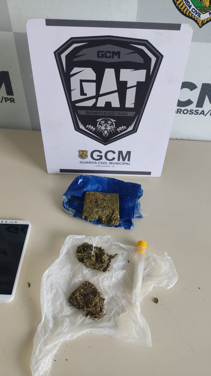 Guarda prende dois homens por tráfico de drogas no Centro 