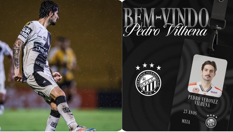 Operário Ferroviário: Pedro Vilhena é o novo contratado do elenco do time ponta-grossense