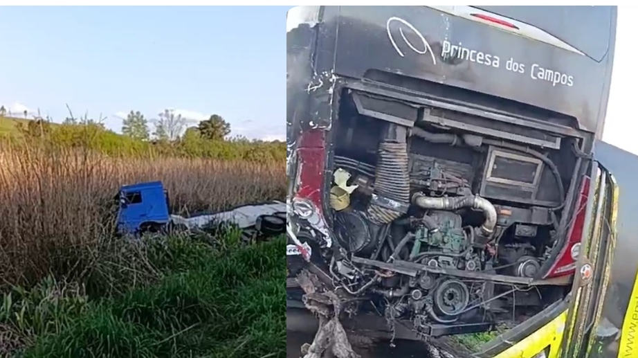 Acidente na BR-376 deixa vários passageiros de ônibus feridos