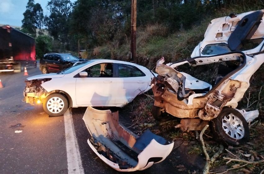 Passageira morre em grave acidente na BR-376