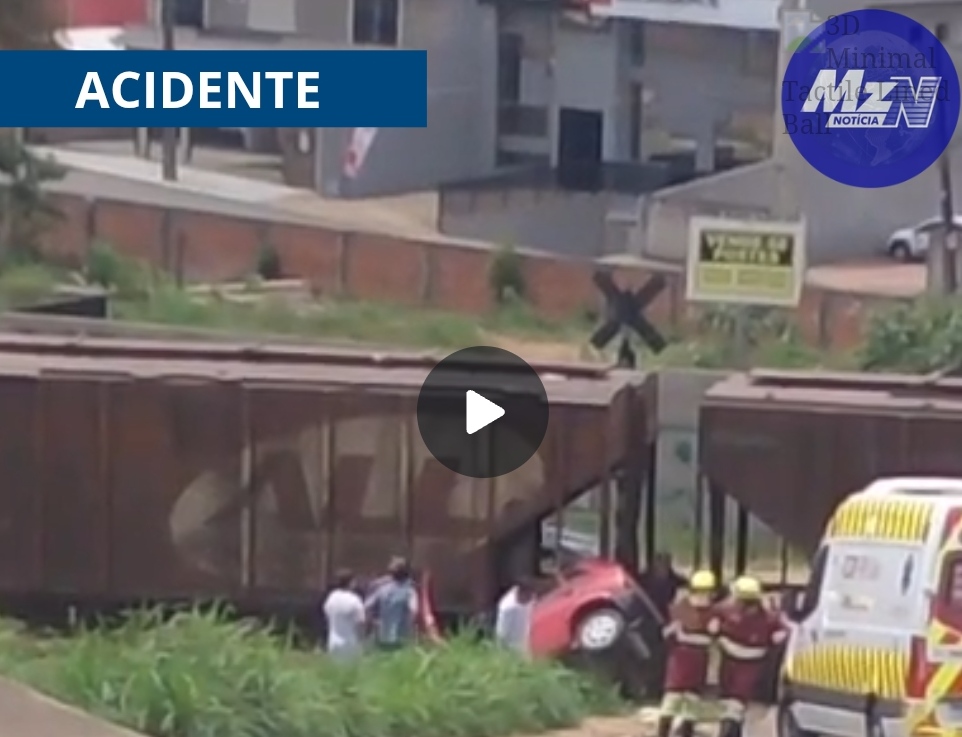 VÍDEO: Confira imagens do acidente entre carro e trem no bairro Chapada, em PG