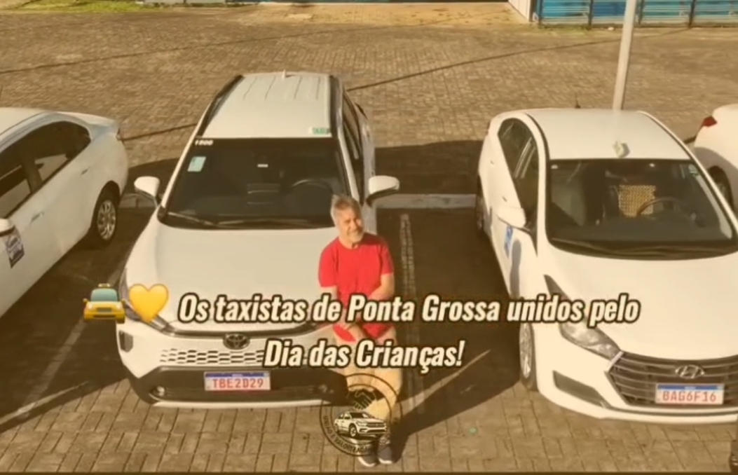 Taxistas de PG promovem ação solidária pelo Dia das Crianças 
