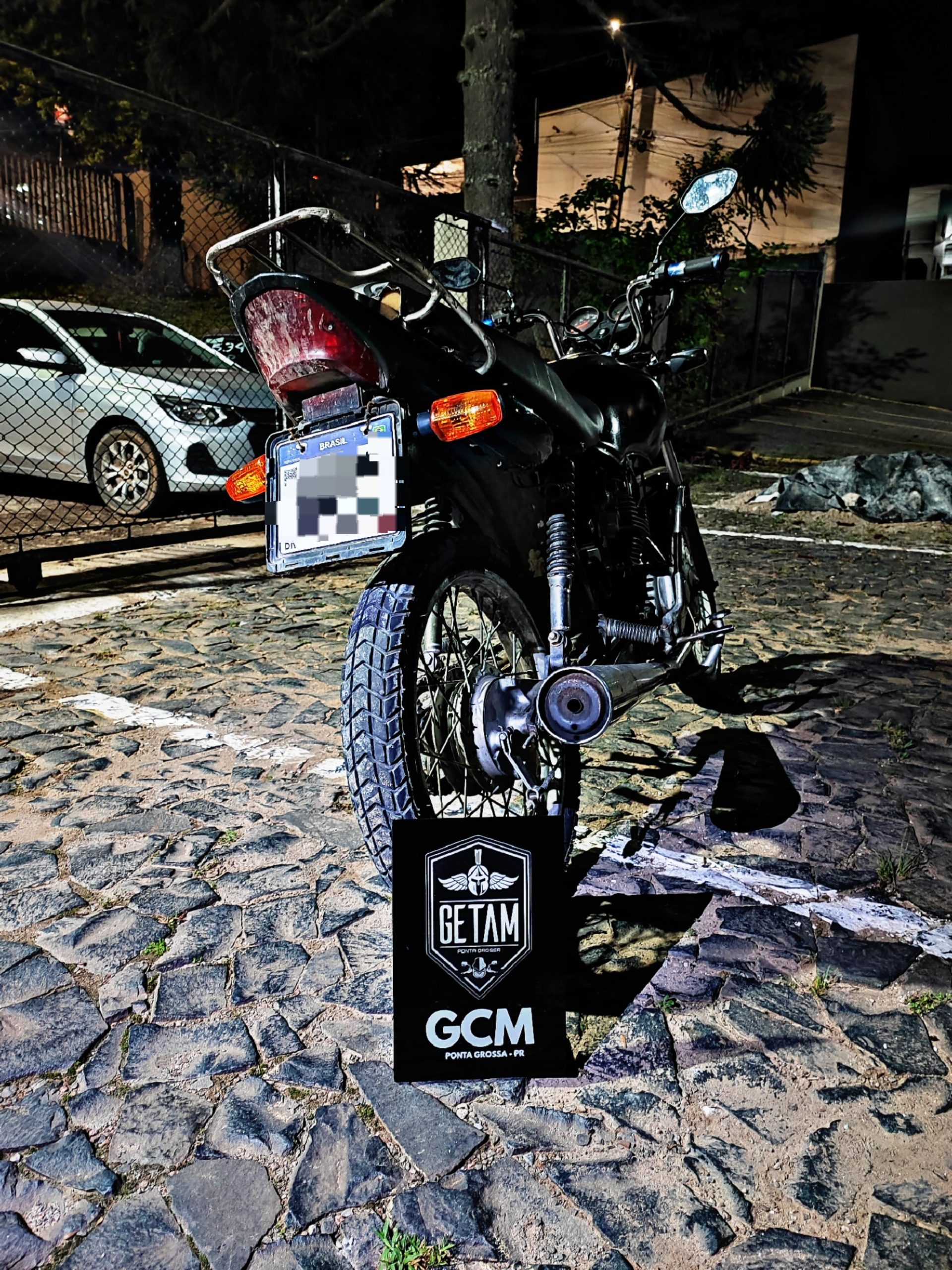 Motocicleta com chassi adulterado é apreendida pela GCM em Ponta Grossa