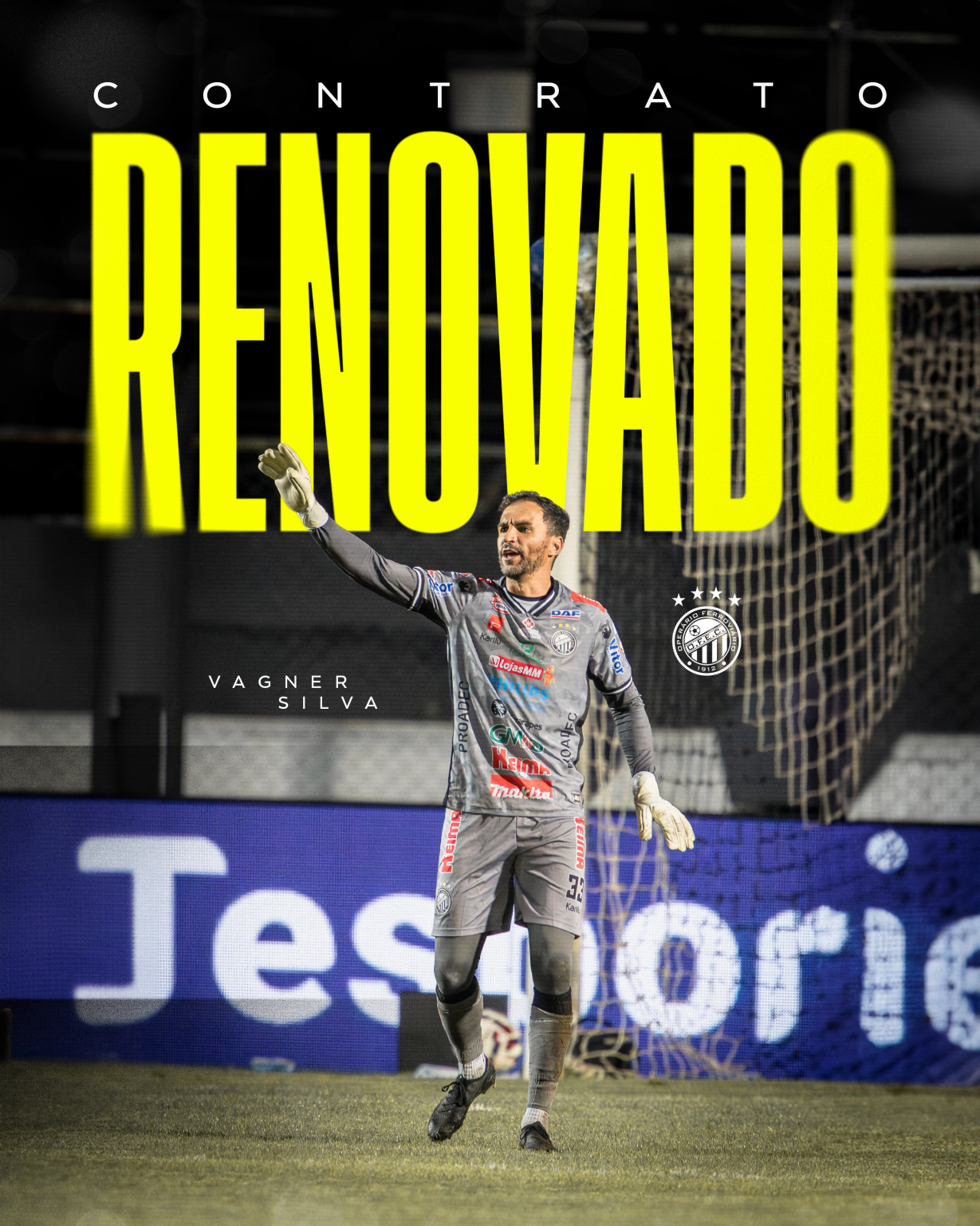 OFEC renova contrato do Goleiro Vagner em 2026