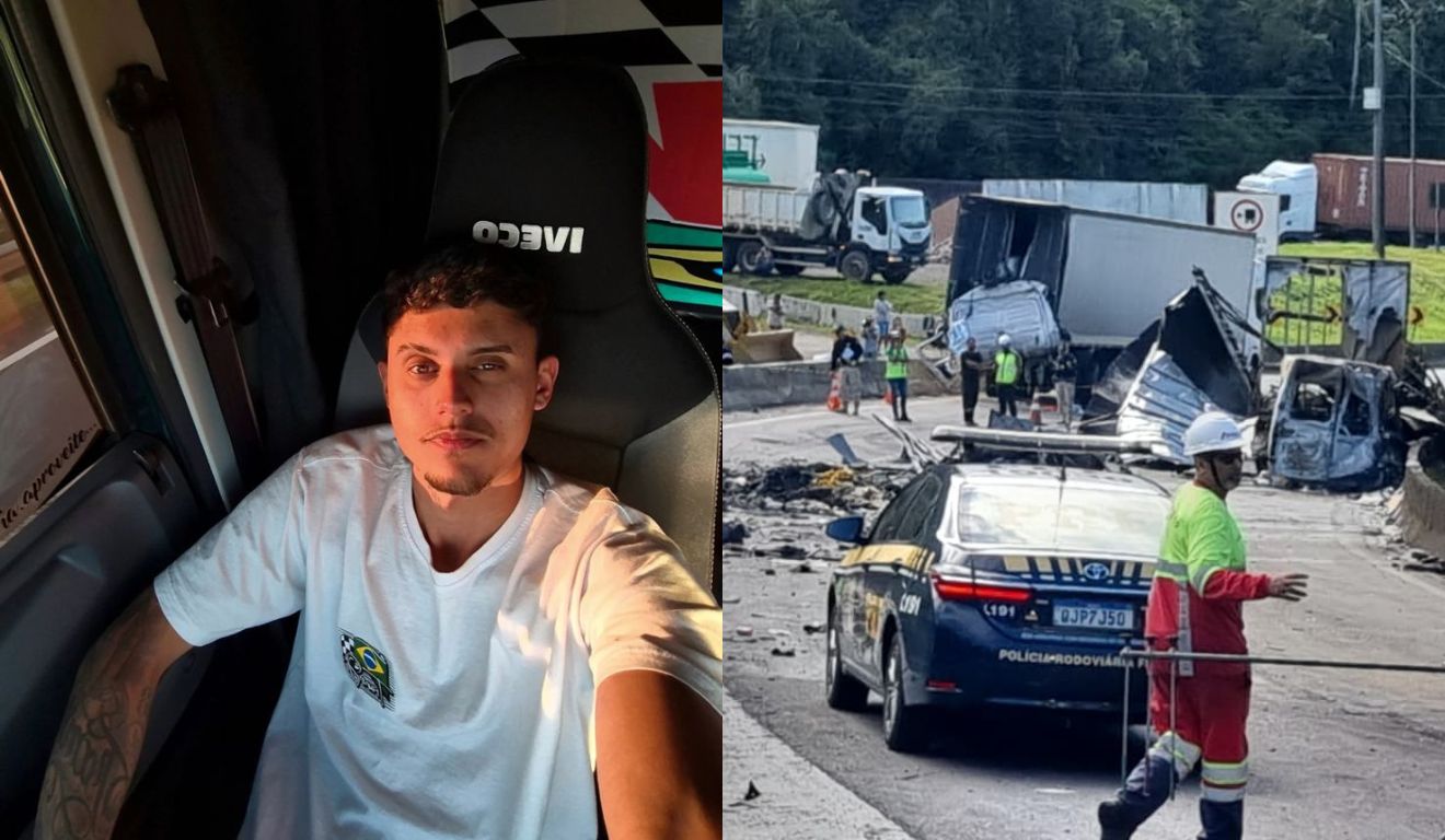 Jovem caminhoneiro morre em grave acidente na BR-376