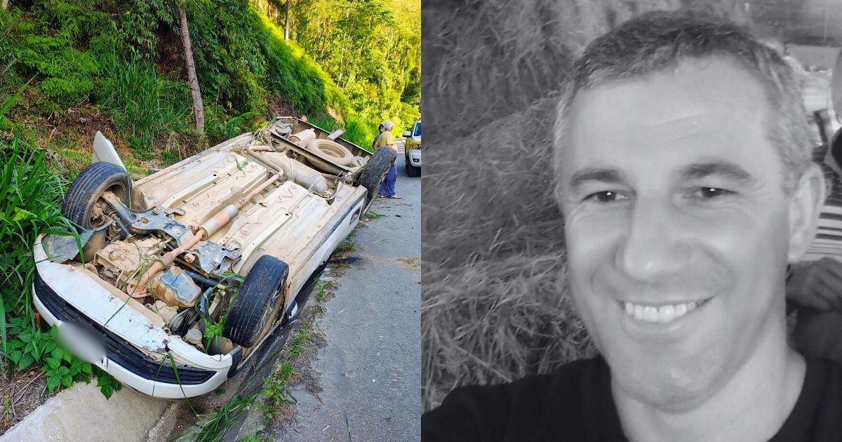 Motorista sofre infarto ao volante e morre após capotamento